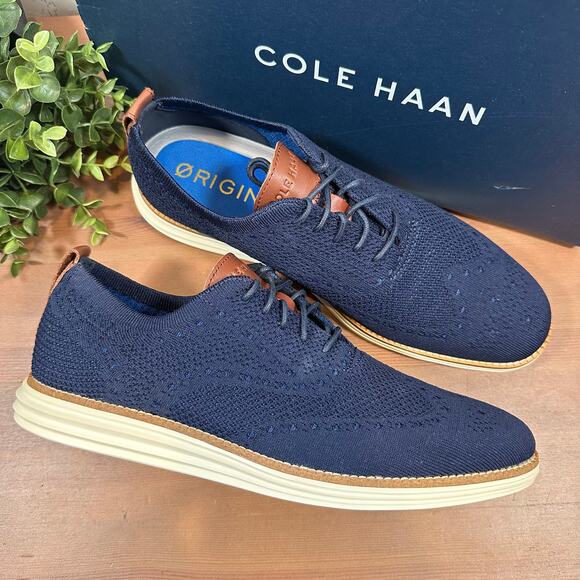 Cole Haan Men's Original Grand Stitchlite Wingtip Oxfords Shoes Size 10 - Picture 1 of 9